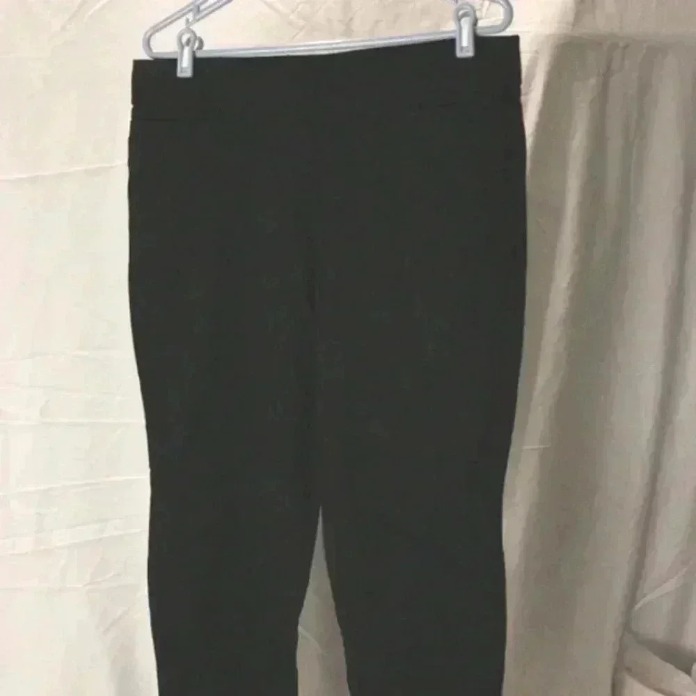 Briggs womens 12 Black Pull On Dress Pants Elastic Waist Career Trousers